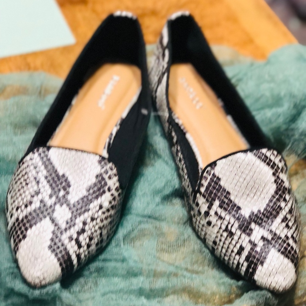 Bamboo Loafers 9, Snake Skin Flat, Bamboo Shoes